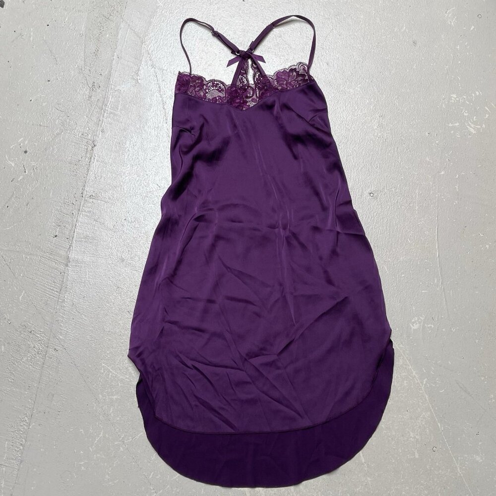 Avidlove Slip Dress Lace Trim Womens XS Purple Spagetti Strap Y2K Fairy Coquette